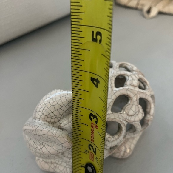 Crackle Pottery Bunny Rabbit Decor Accent Sculpture - Picture 8 of 12